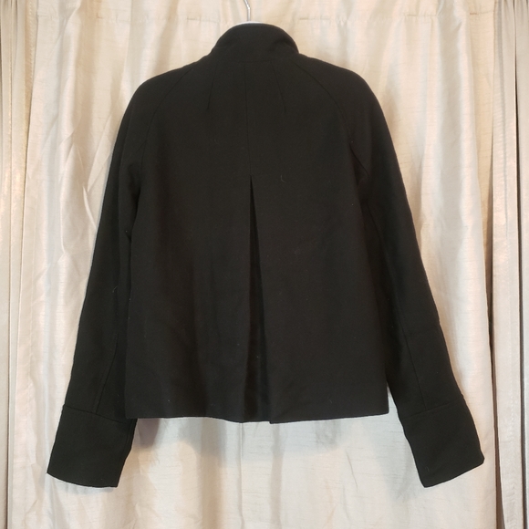 NWOT Banana Republic black wool pea coat jacket Womens Medium - Picture 5 of 7